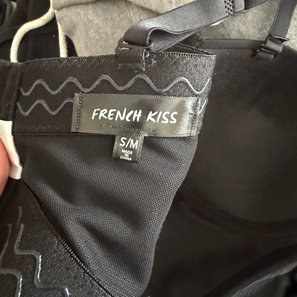 French Kyss Black Bustier with Rhinestone Details - Picture 4 of 4